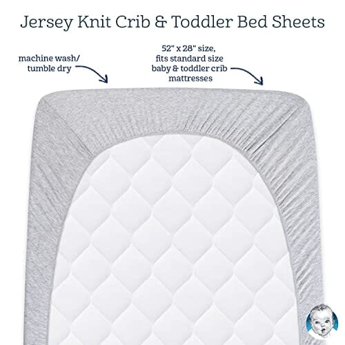 1-Pack Neutral Grey Stripe Organic Fitted Crib Sheet-Gerber Childrenswear