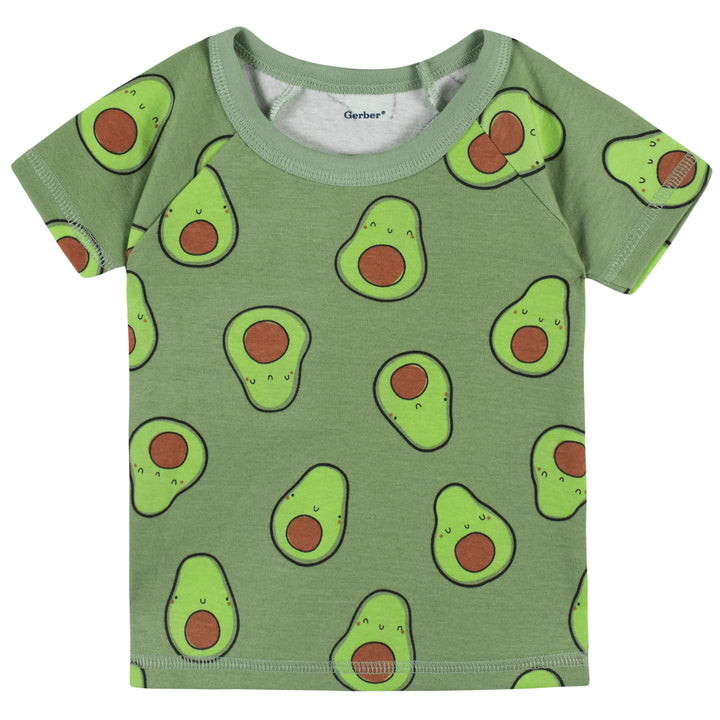 4-Piece Baby & Toddler Green Avocado Snug Fit Cotton Pajamas-Gerber Childrenswear