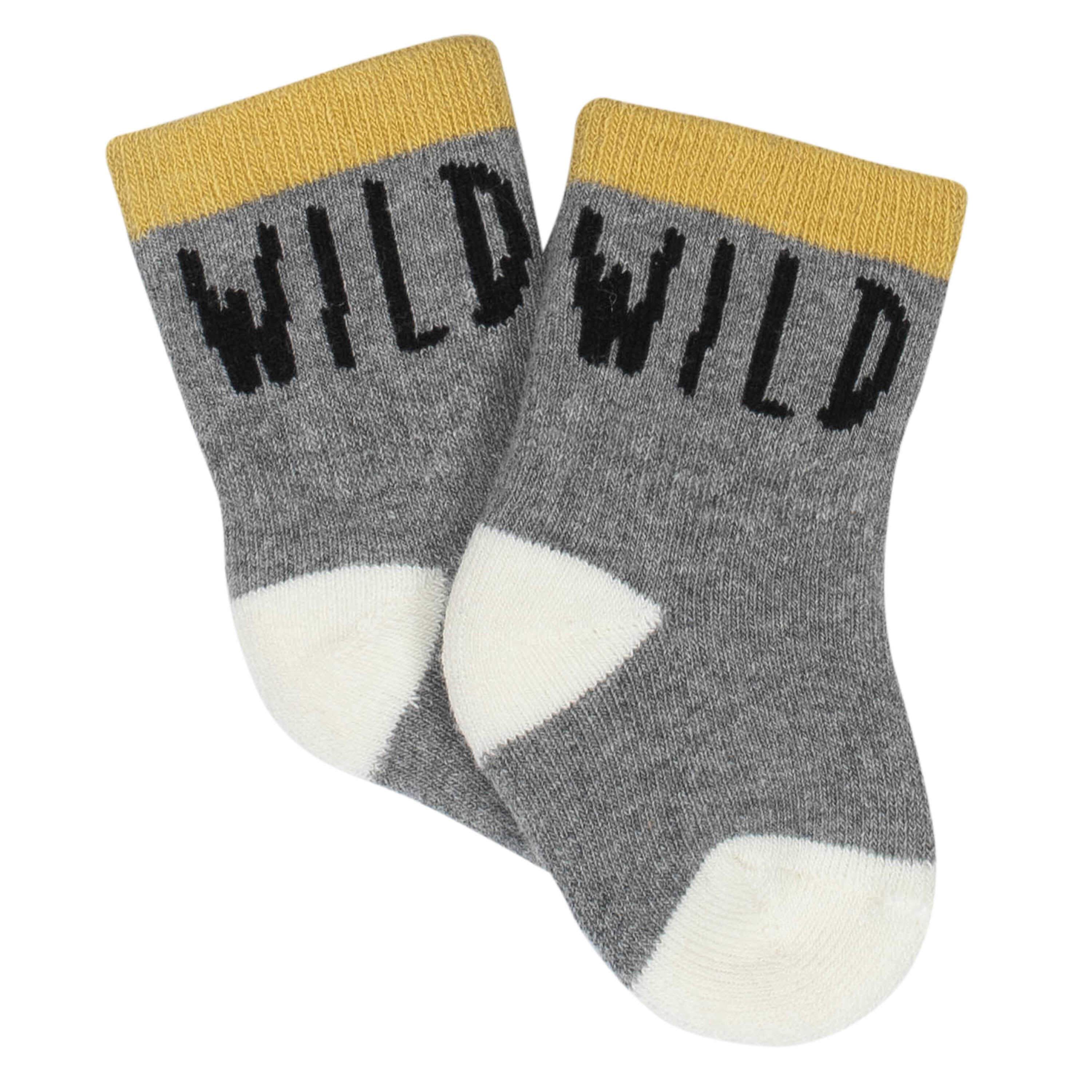 Gerber® 6-Pack Baby Boys Tiger Wiggle-Proof® Crew Socks-Gerber Childrenswear