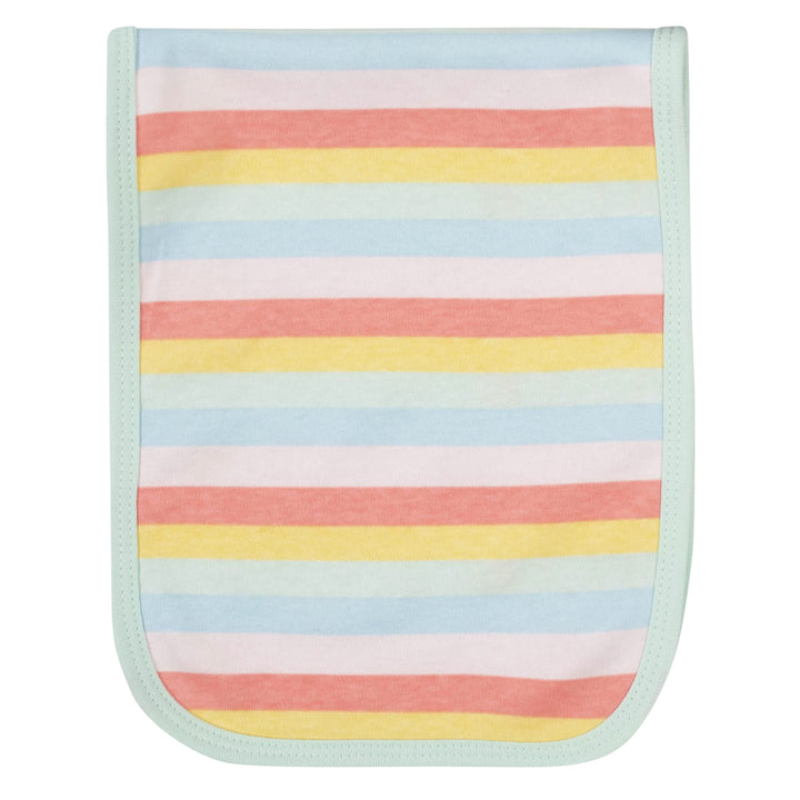 4-Pack Baby Girls Rainbow Terry Burp Cloths-Gerber Childrenswear