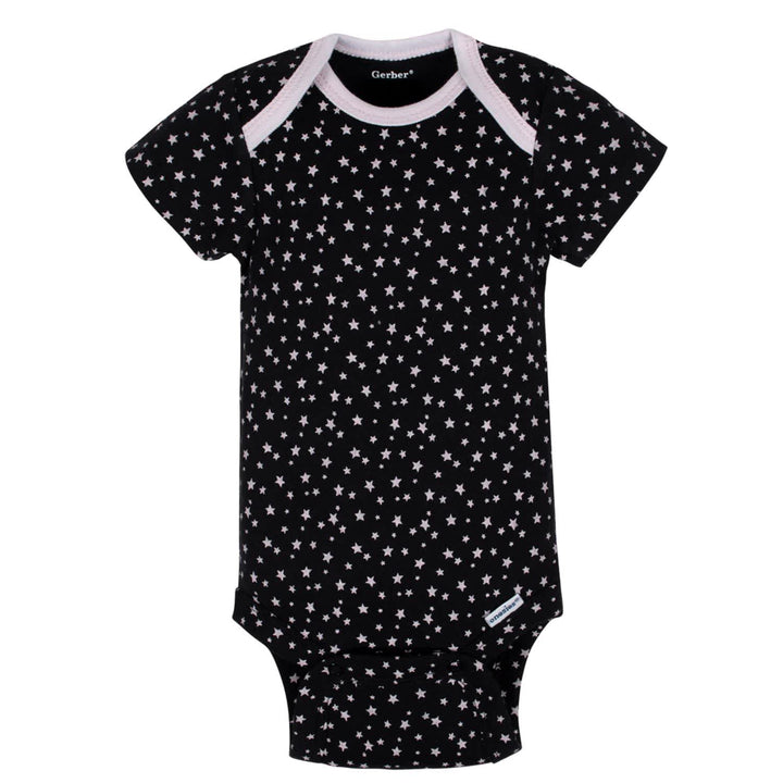 Organic 3-Pack Baby Girls Princess Short Sleeve Onesies® Bodysuits-Gerber Childrenswear