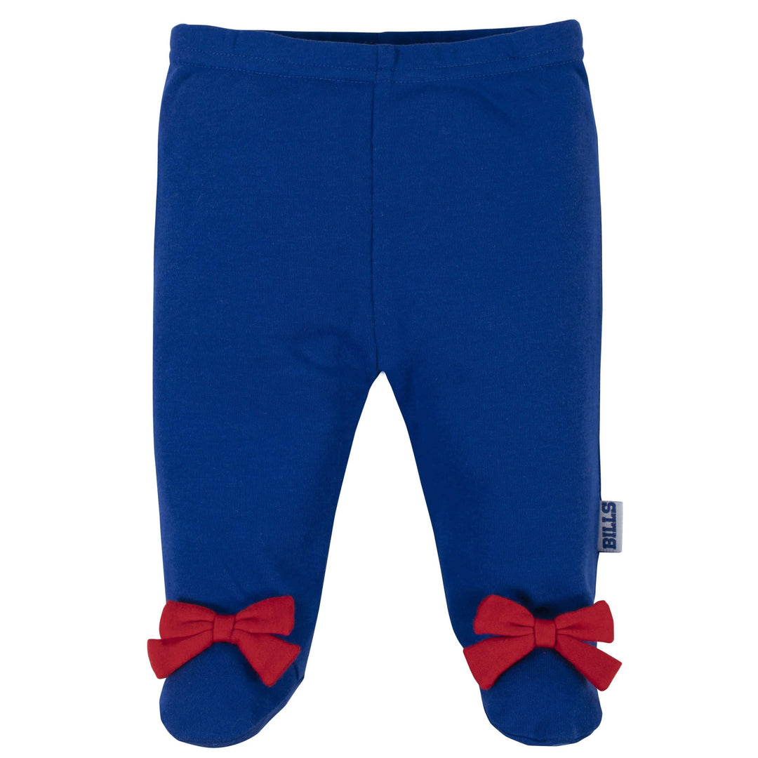 Buffalo Bills Baby Girls Bodysuit, Pant, and Cap Set-Gerber Childrenswear