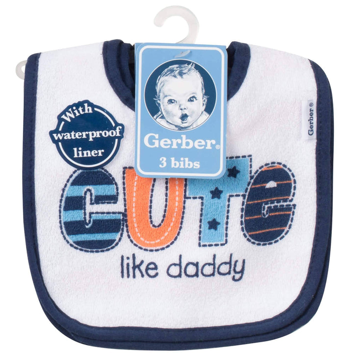 3-Pack Baby Boys Car & Helicopter Bibs-Gerber Childrenswear