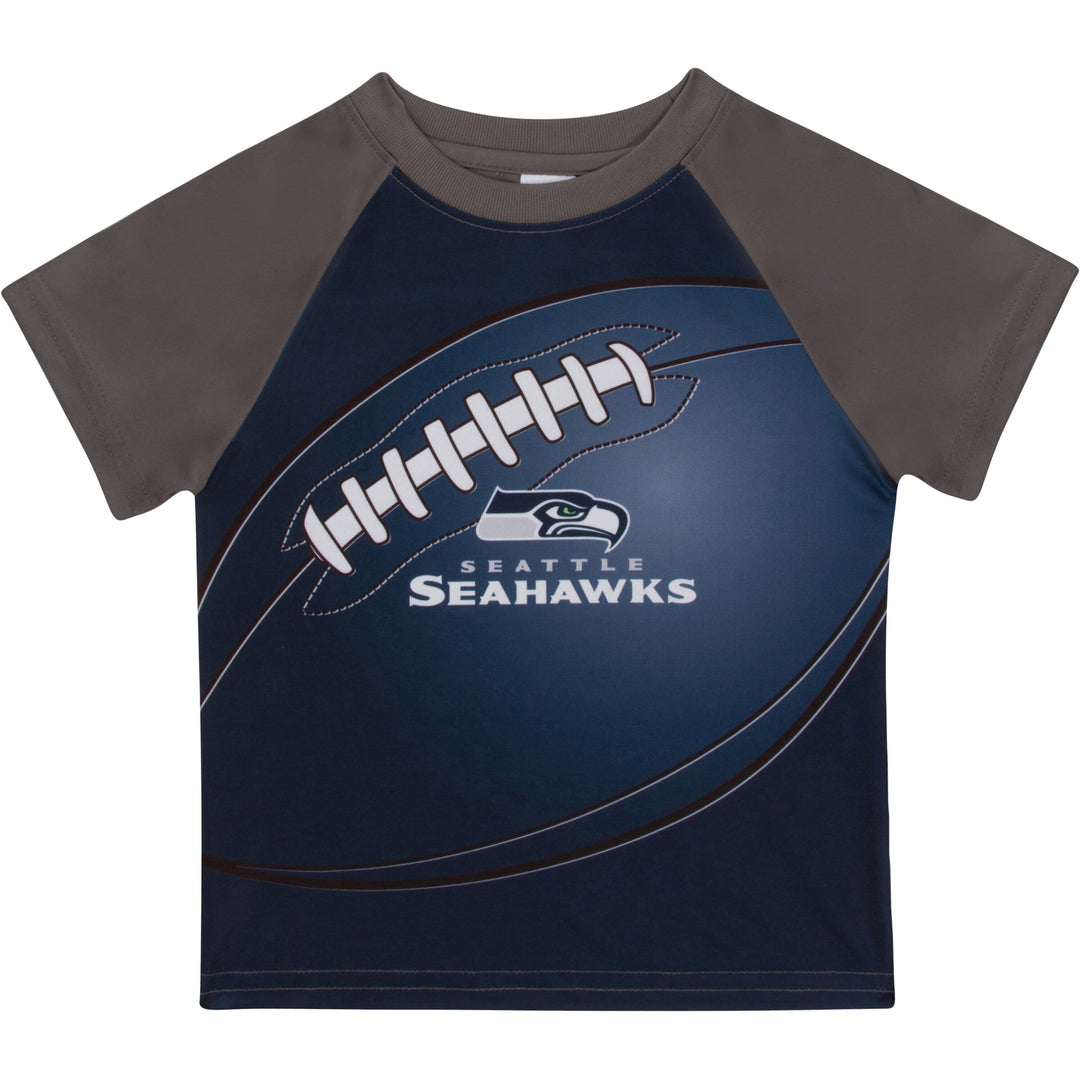Seattle Seahawks Boys Short Sleeve Tee Shirt-Gerber Childrenswear