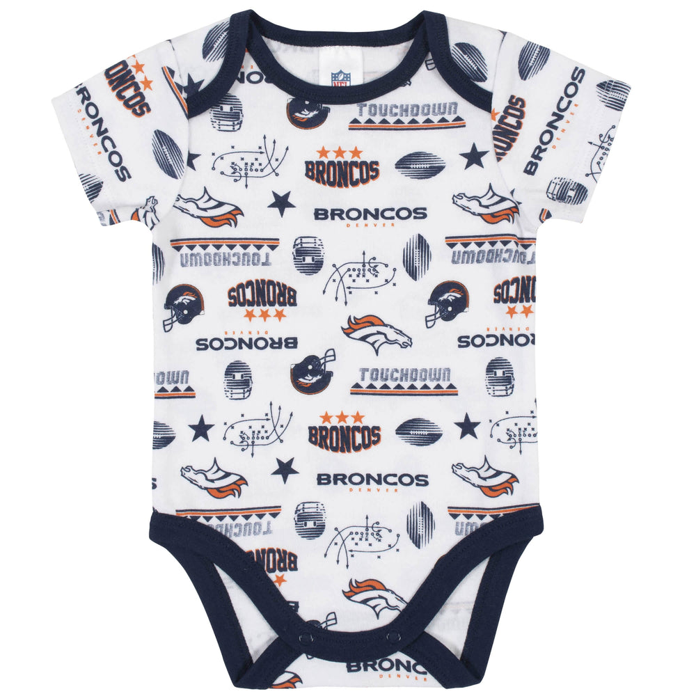 Denver Broncos 3-Piece Baby Boys Bodysuit, Bib, and Cap Set-Gerber Childrenswear
