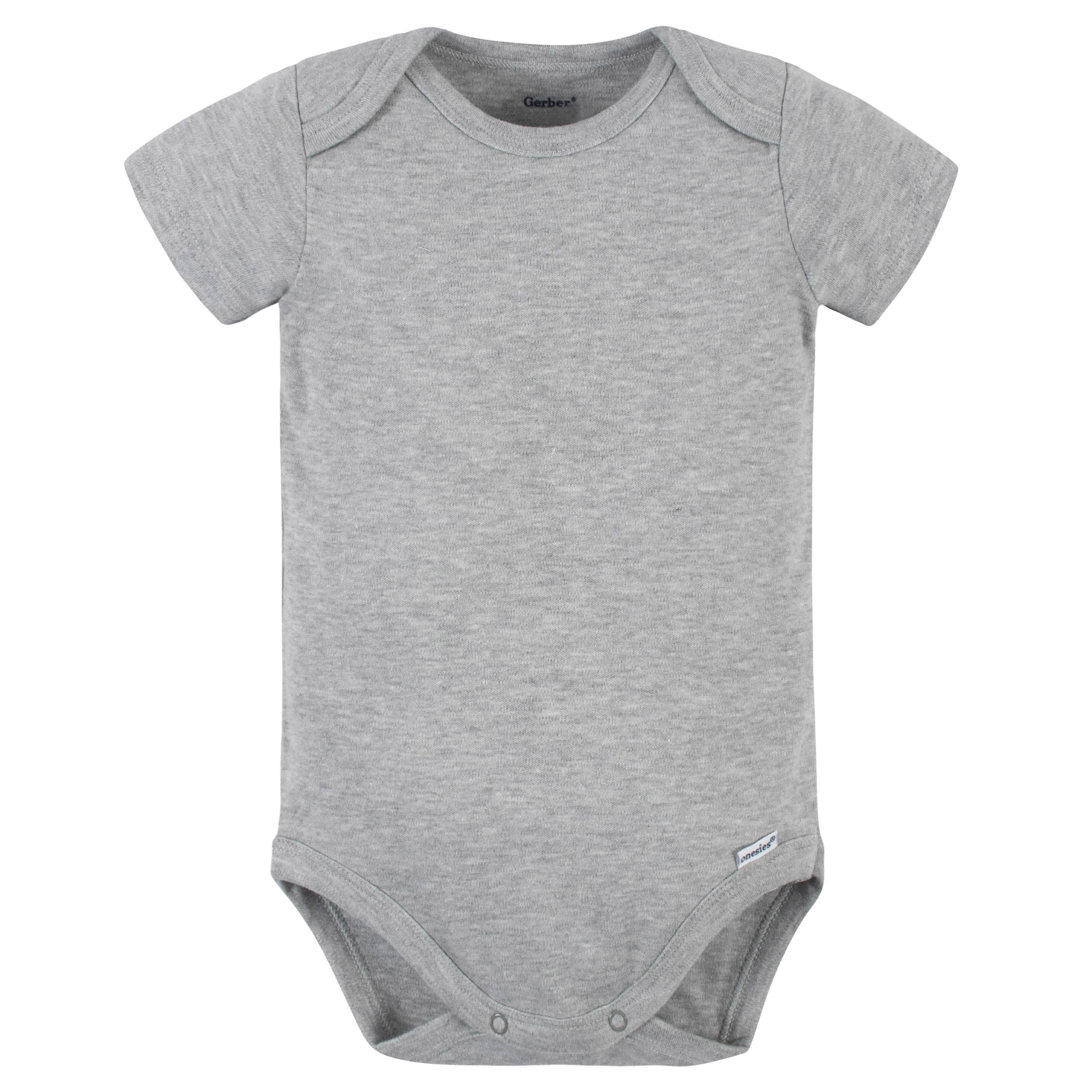 5-Pack Baby Heather Grey Premium Onesies® Bodysuits-Gerber Childrenswear