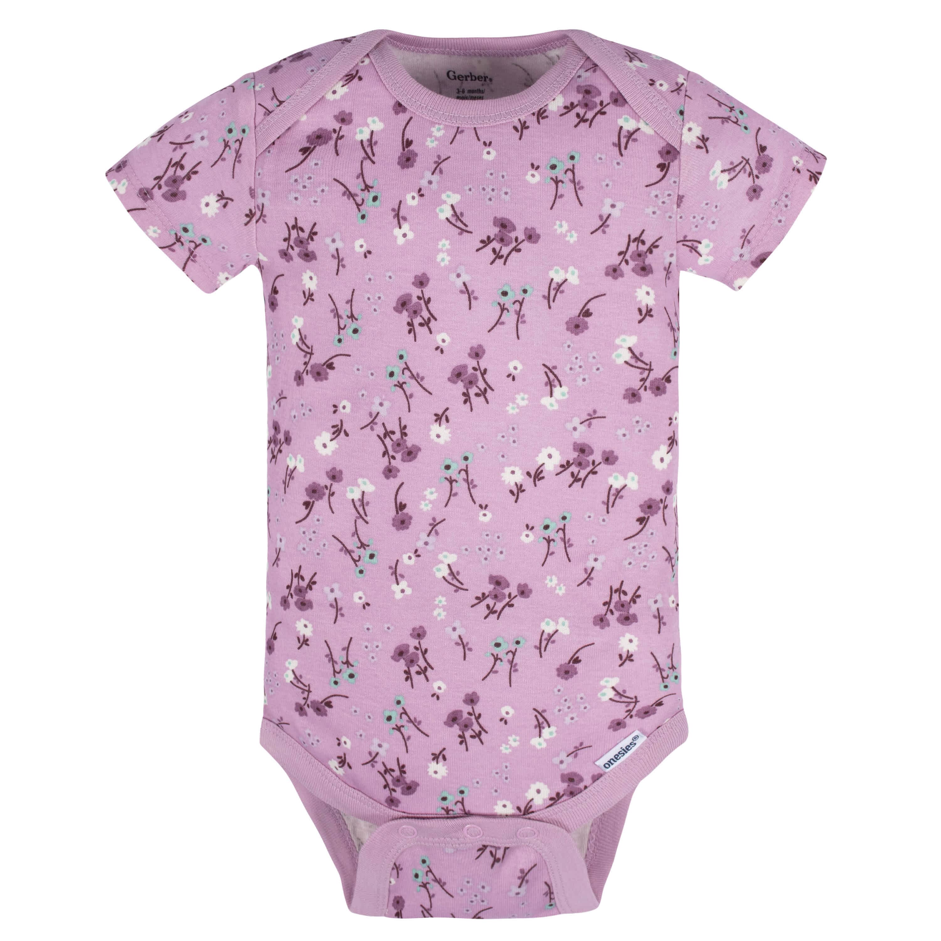 5-Pack Baby Girls Lavender Garden Onesies® Bodysuits
