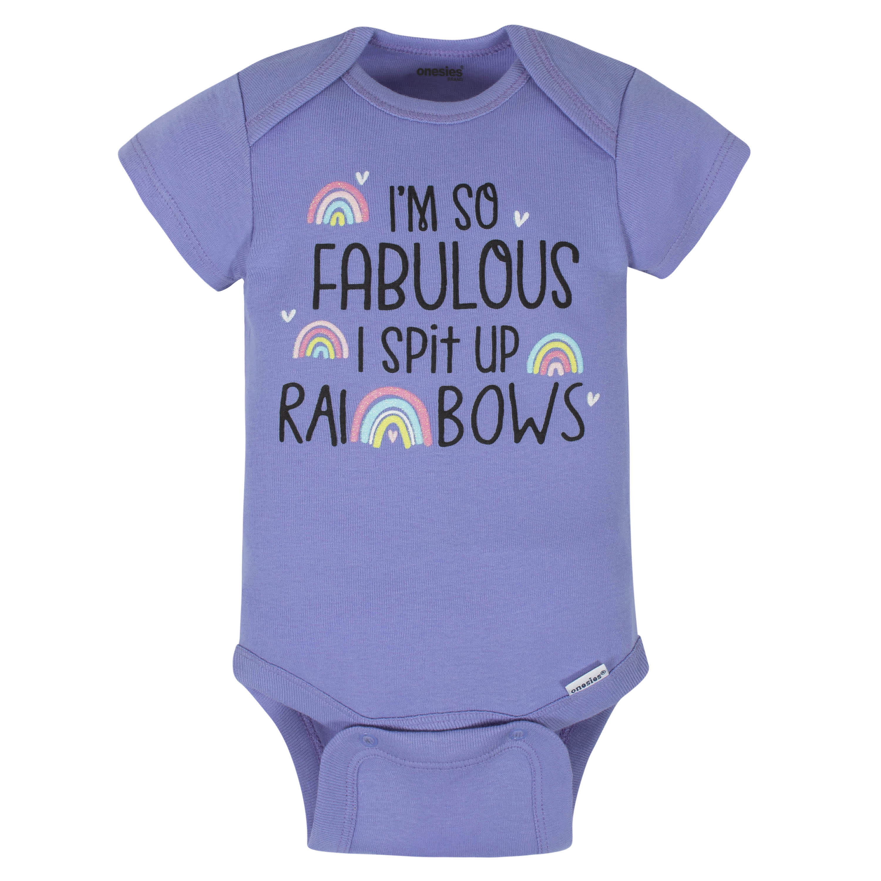 8-Pack Baby Girls Unicorns Onesies® Brand Bodysuits-Gerber Childrenswear