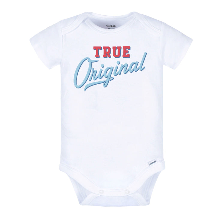"True Original" Short Sleeve Onesies® Bodysuit-Gerber Childrenswear