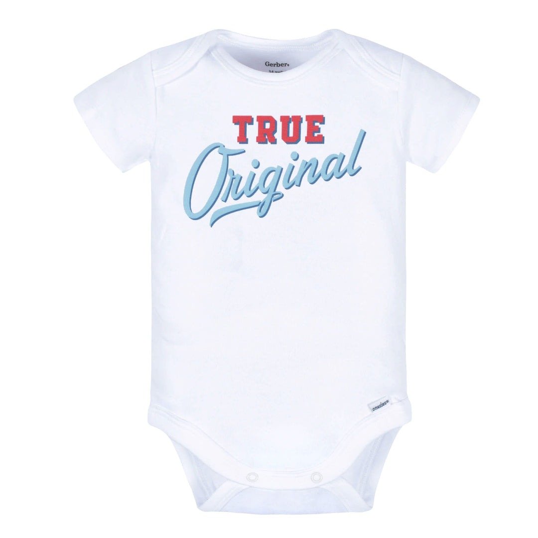 "True Original" Short Sleeve Onesies® Bodysuit-Gerber Childrenswear