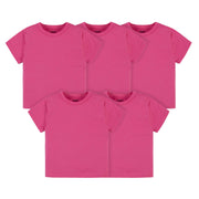 5-Pack Baby & Toddler Hot Pink Premium Short Sleeve Tees-Gerber Childrenswear