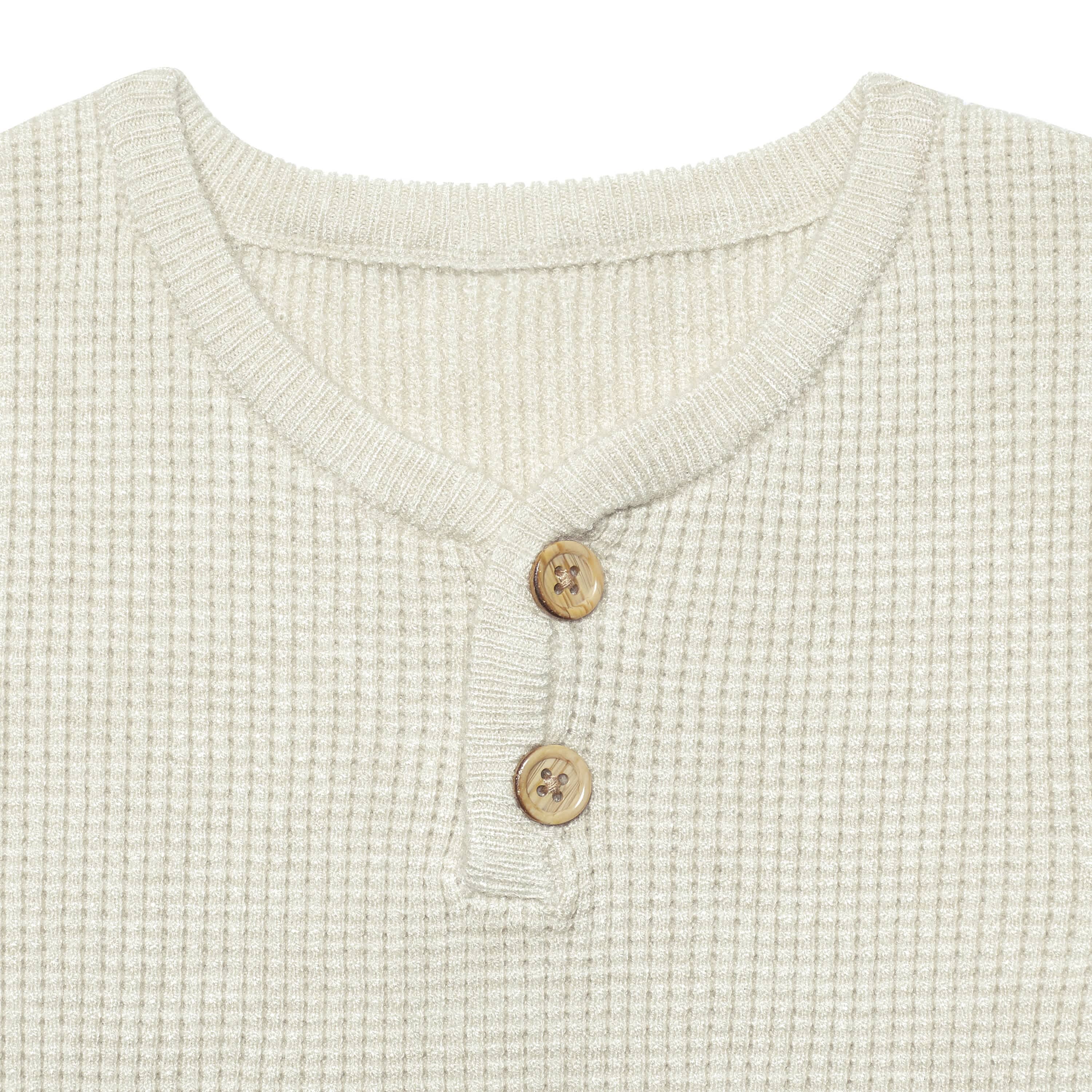 Infant & Toddler Boys Oatmeal Heather Henley Sweater-Gerber Childrenswear