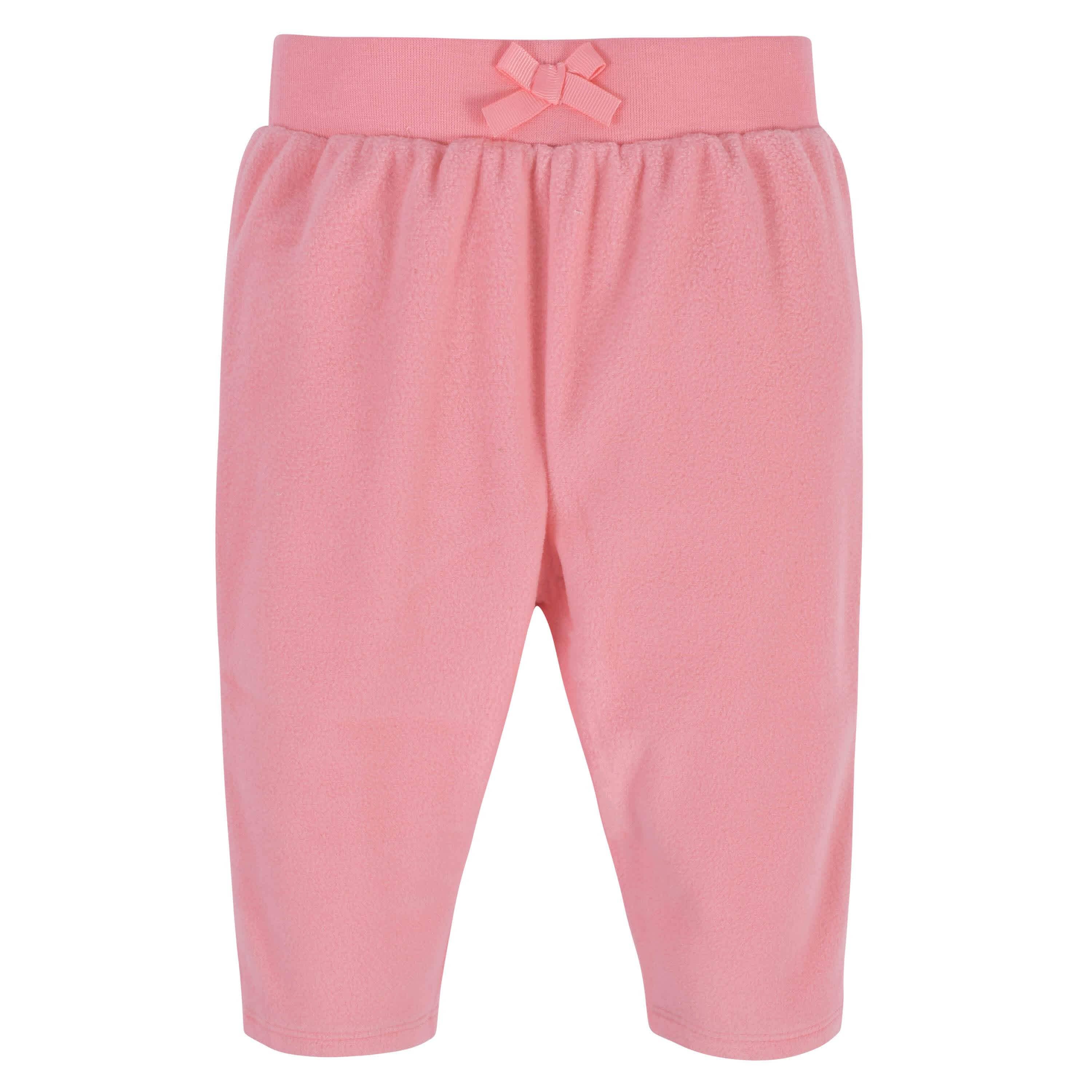 4-Pack Baby Girls Floral Microfleece Pants-Gerber Childrenswear