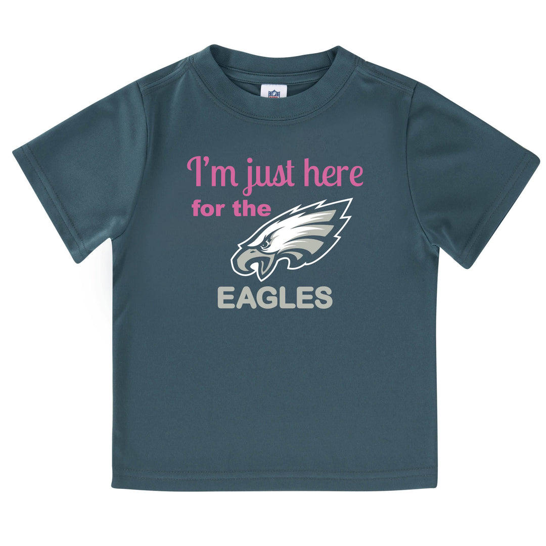 Philadelphia Eagles Girls Short Sleeve Tee Shirt-Gerber Childrenswear