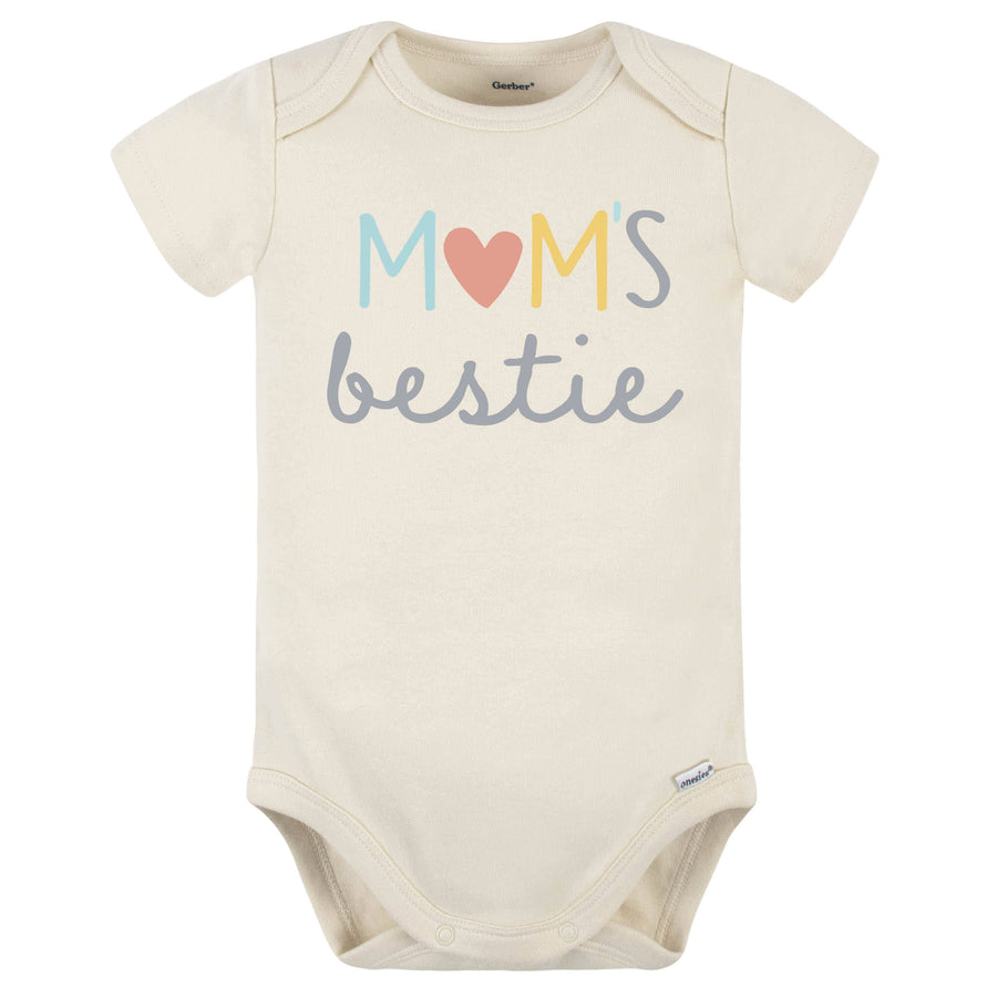 Baby Girls "Mom's Bestie" Short Sleeve Onesies® Bodysuit-Gerber Childrenswear