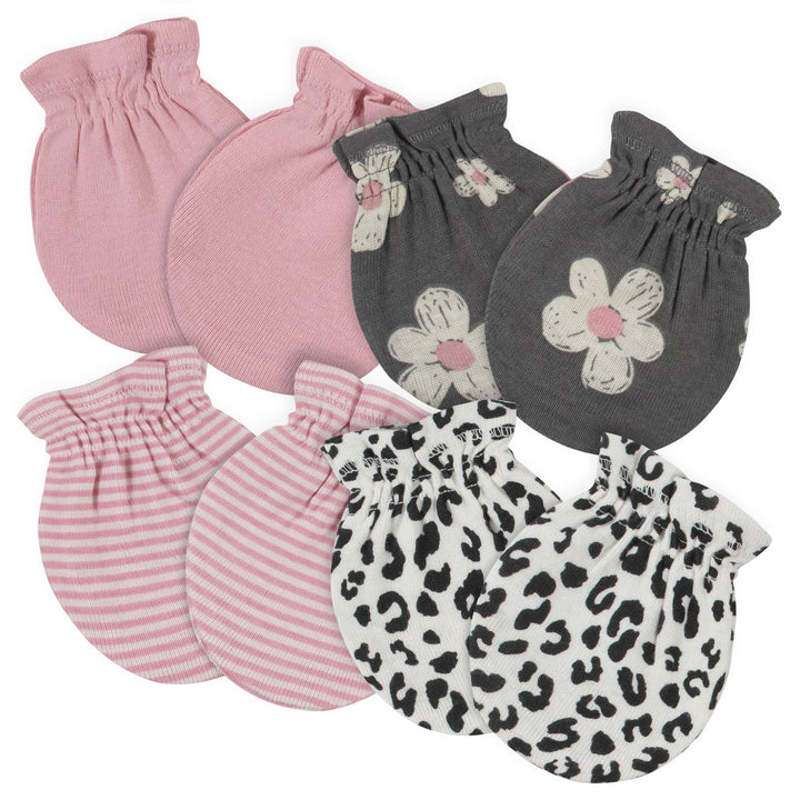 18-Piece Baby Girls Leopard Onesies® Bodysuit, Mitten, Cap, & Sock Set-Gerber Childrenswear