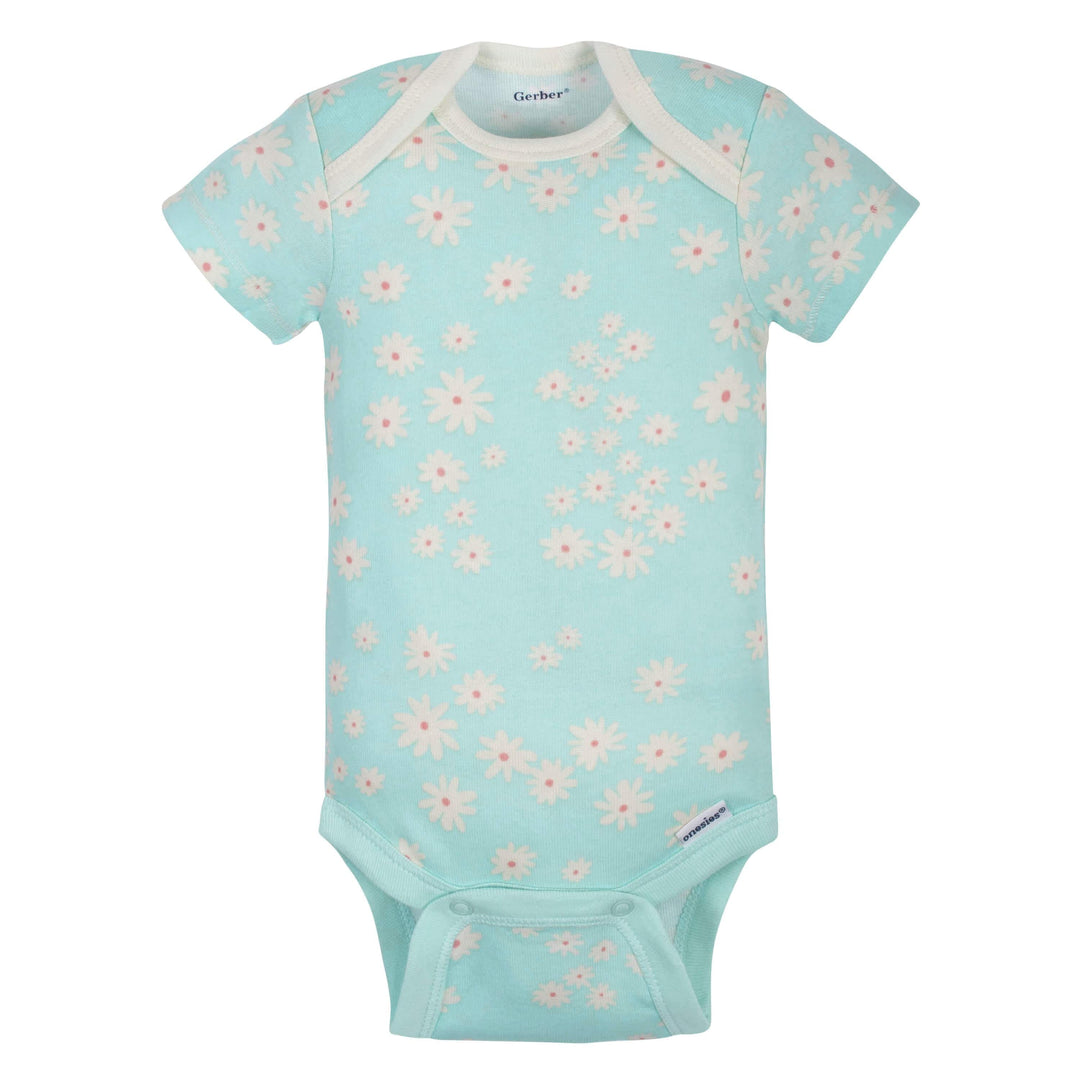 5-Pack Baby Girls Fox Short Sleeve Onesies® Bodysuits-Gerber Childrenswear