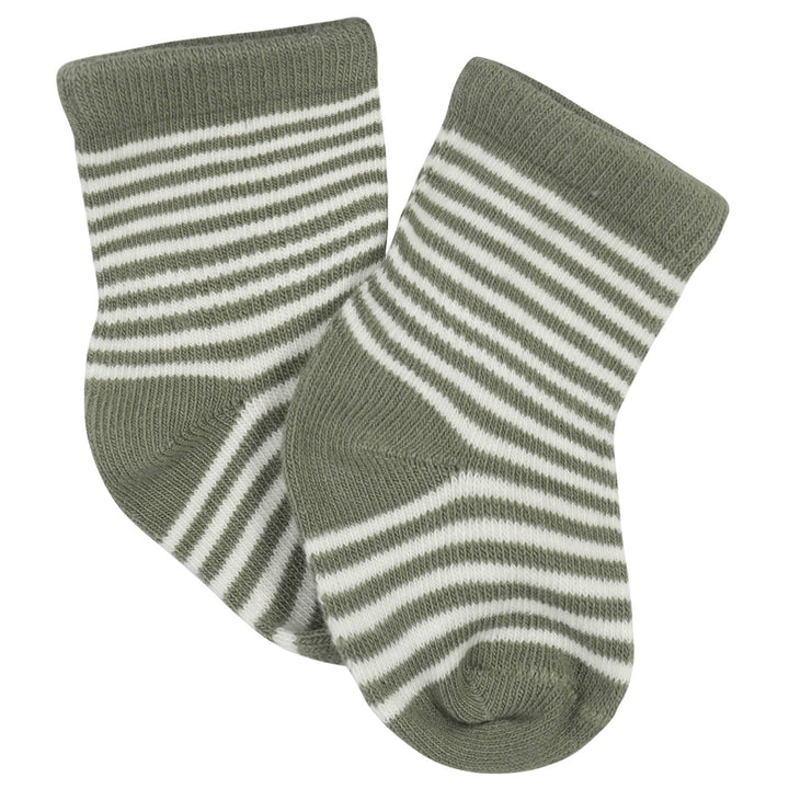 10-Pack Baby Boys Camping & White Wiggle Proof® Socks