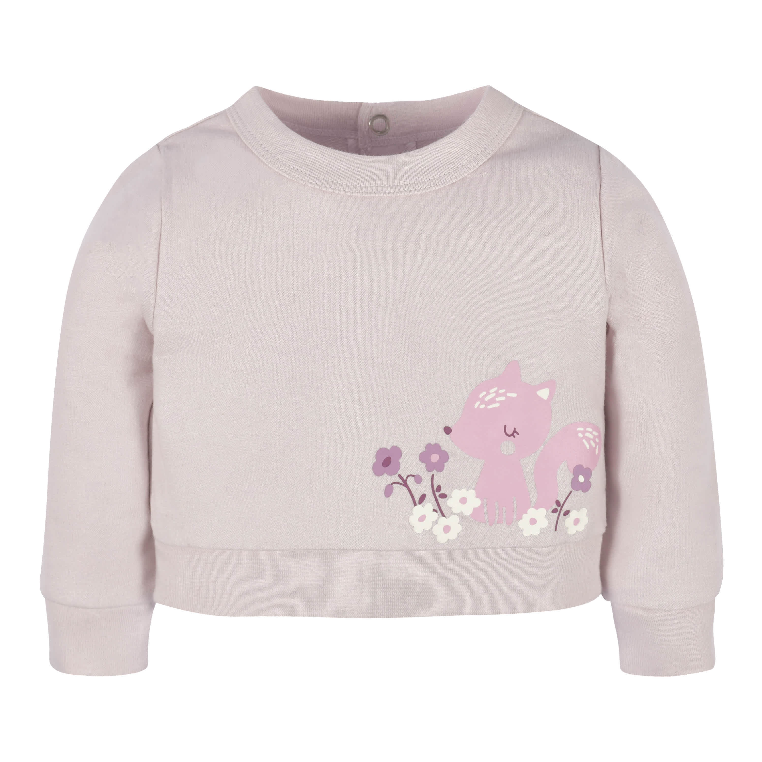 3-Piece Baby & Toddler Girls Purple Woodland French Terry Top, Tulle Tutu, & Legging Set