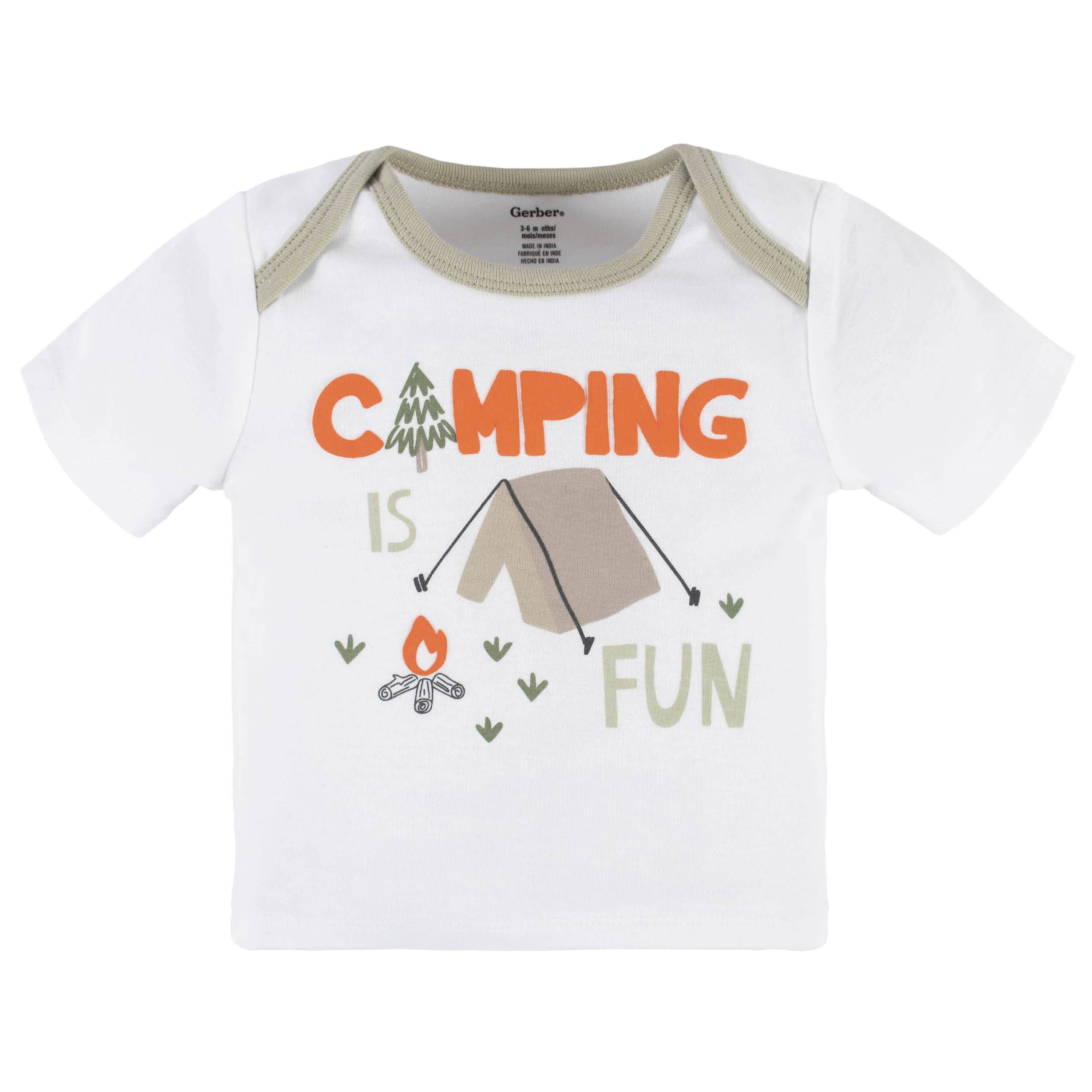 4-Piece Baby Boys Camping Fun Onesies® Bodysuit, Tee, Shorts & Pant Set-Gerber Childrenswear