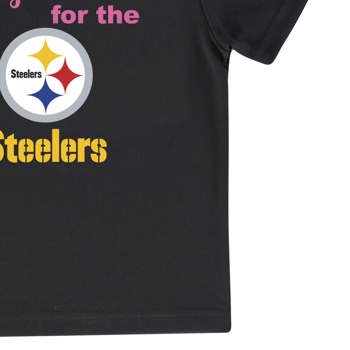 Pittsburgh Steelers Girls Short Sleeve Tee Shirt-Gerber Childrenswear
