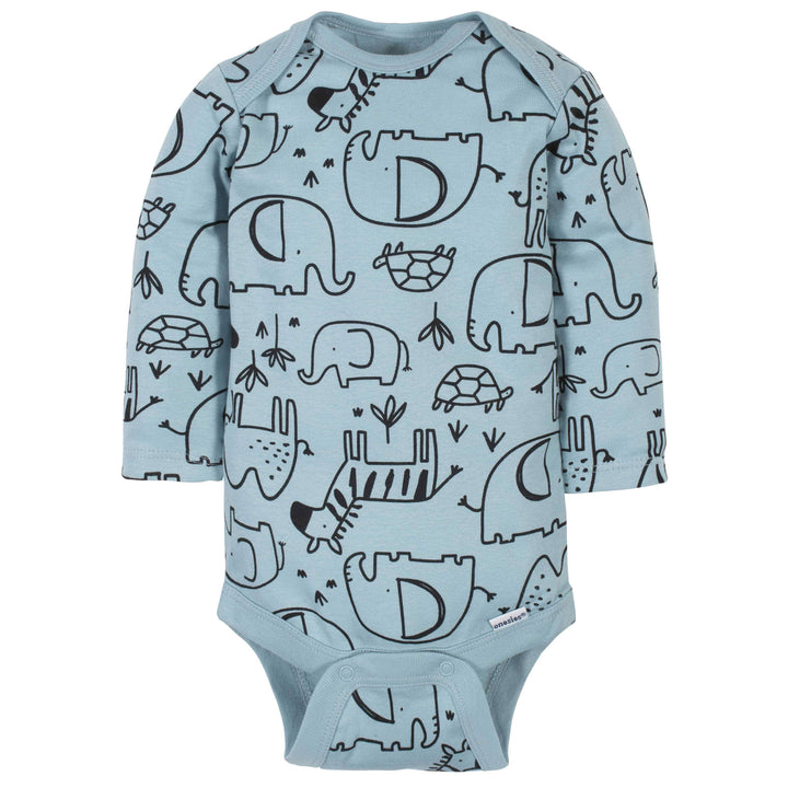 6-Pack Baby Boys Jungle Long Sleeve Onesies® Bodysuits-Gerber Childrenswear