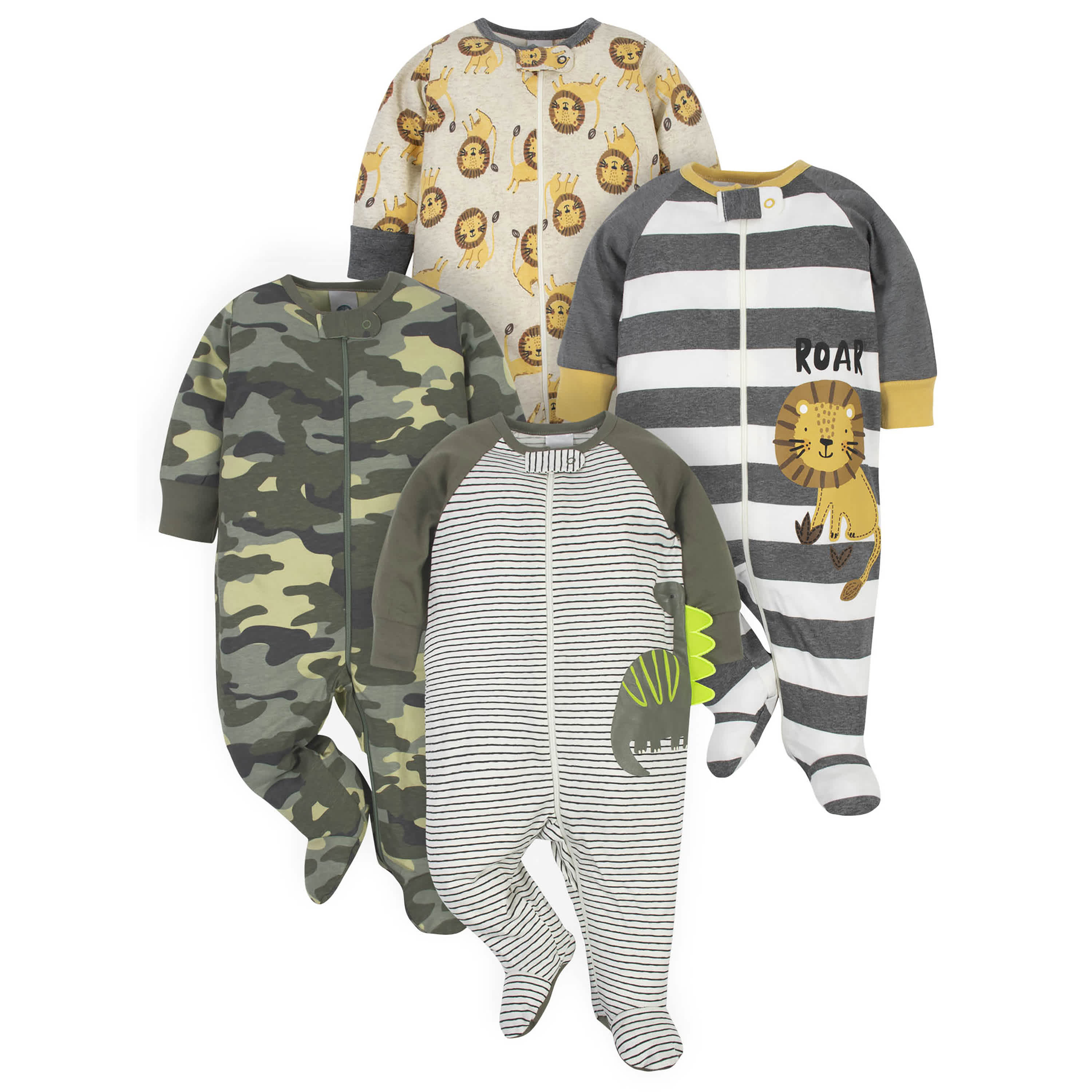 4-Pack Baby Boys Dino & Lion Sleep 'N Plays