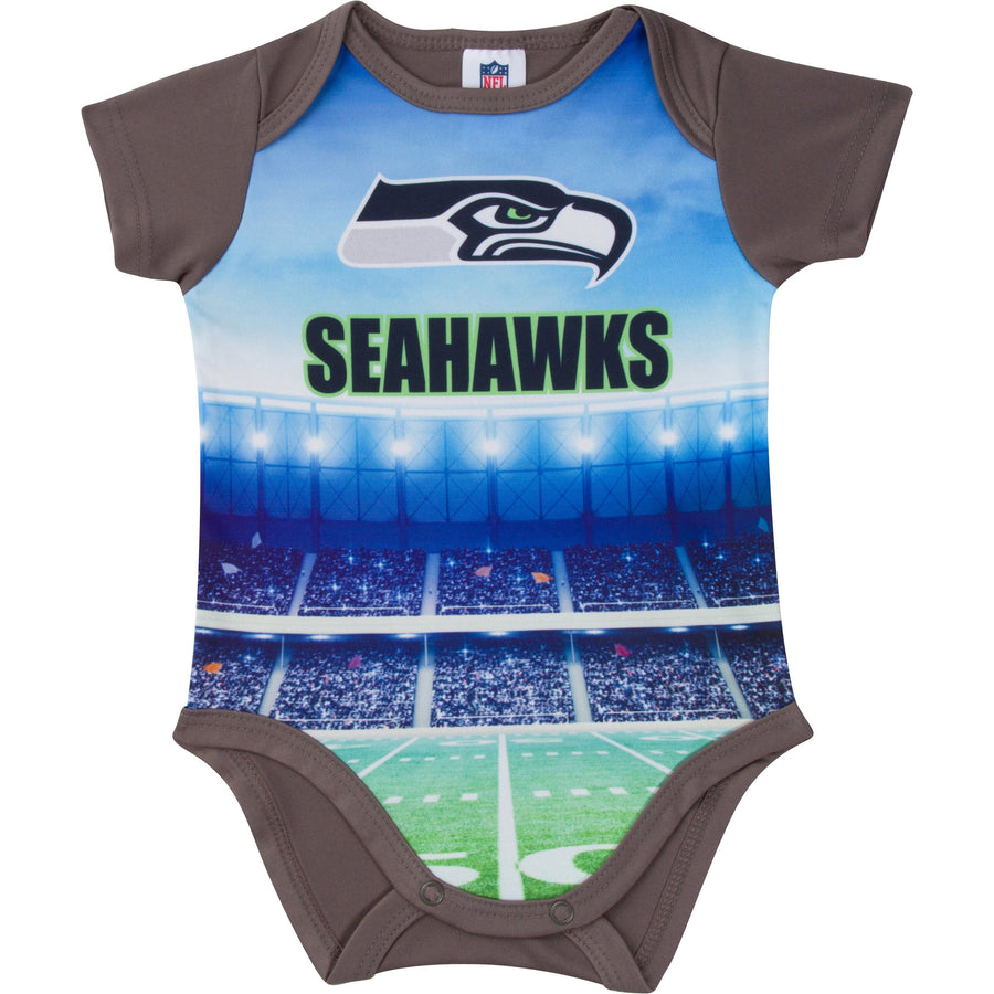 Seattle Seahawks Baby Boy Short Sleeve Bodysuit-Gerber Childrenswear