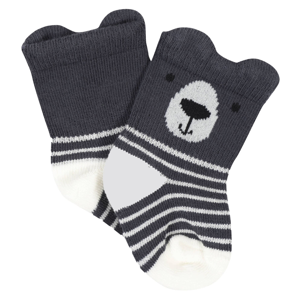 6-Pack Baby Boys Bear Wiggle Proof® Socks
