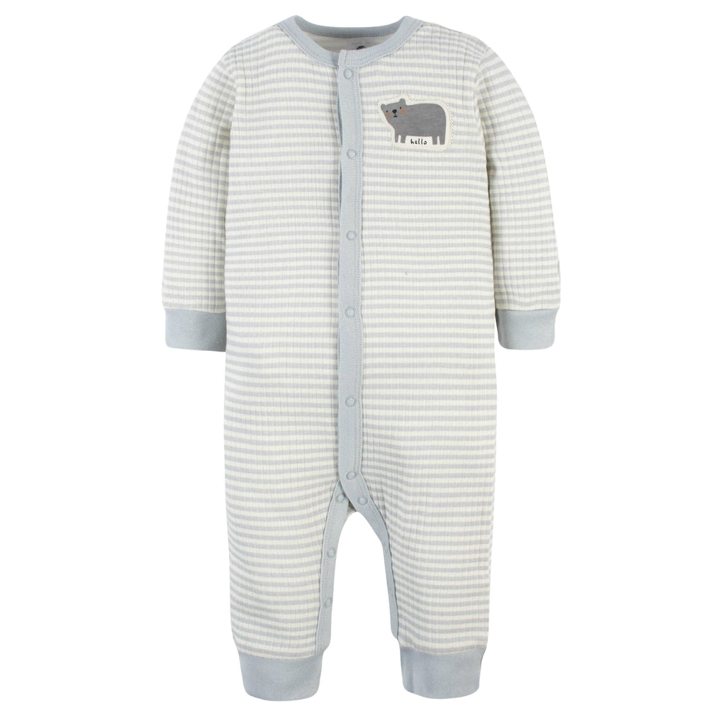 2-Piece Baby Boys Beary Cute Coverall & Hat Set-Gerber Childrenswear