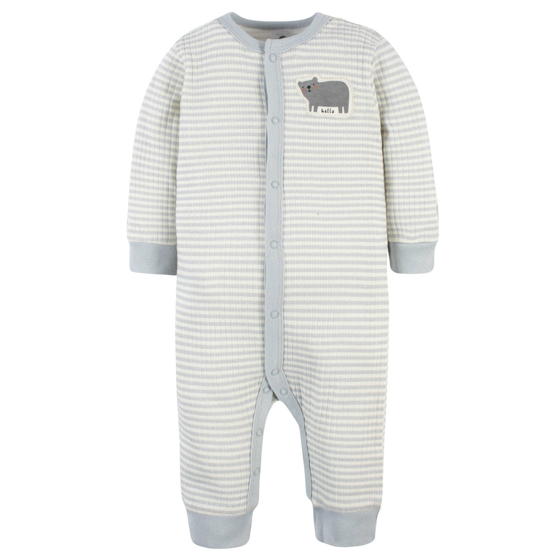 4-Piece Baby Boys Dino & Bear Coveralls & Cap Set-Gerber Childrenswear