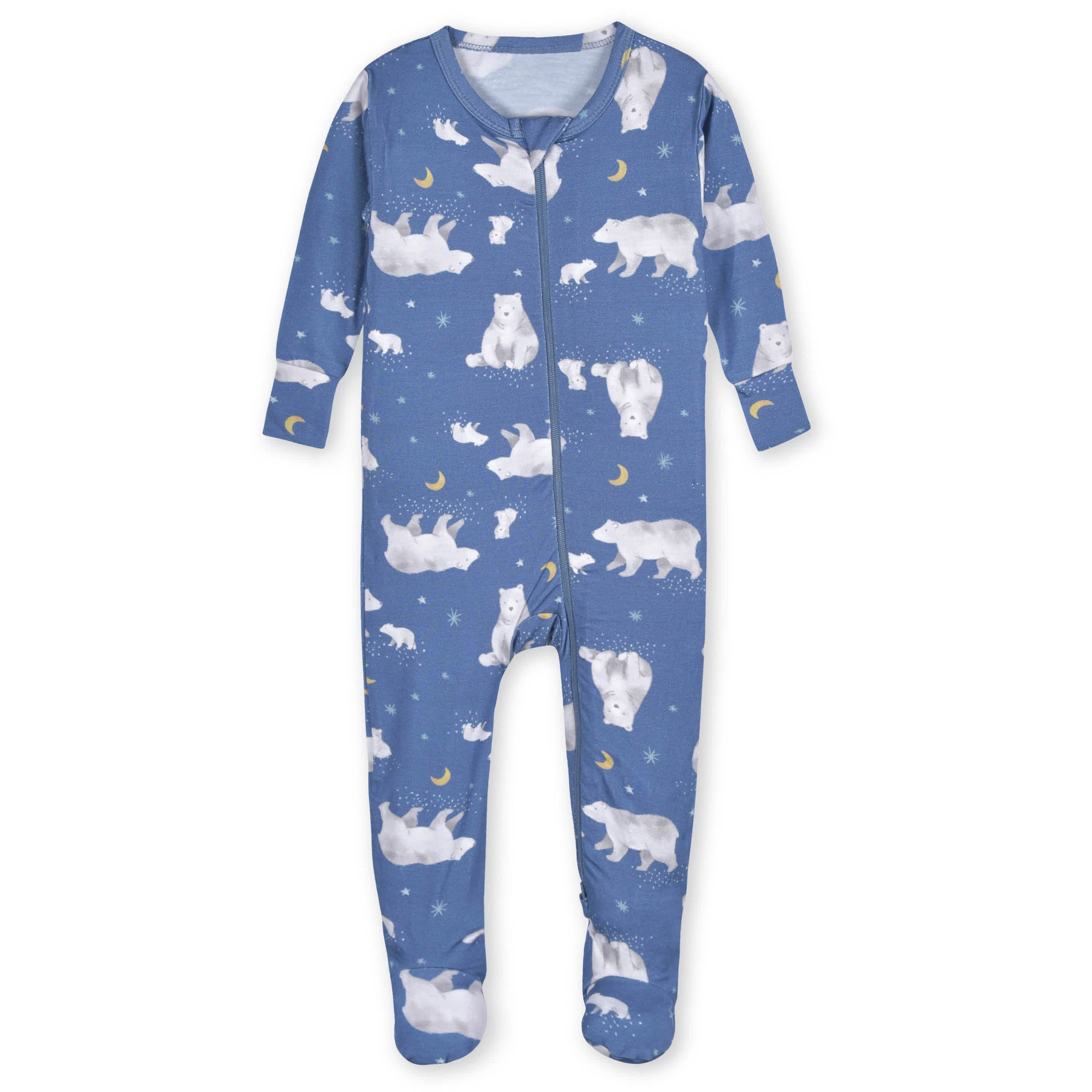 Baby & Toddler Polar Bear Buttery-Soft Viscose Made from Eucalyptus Snug Fit Footed Pajamas