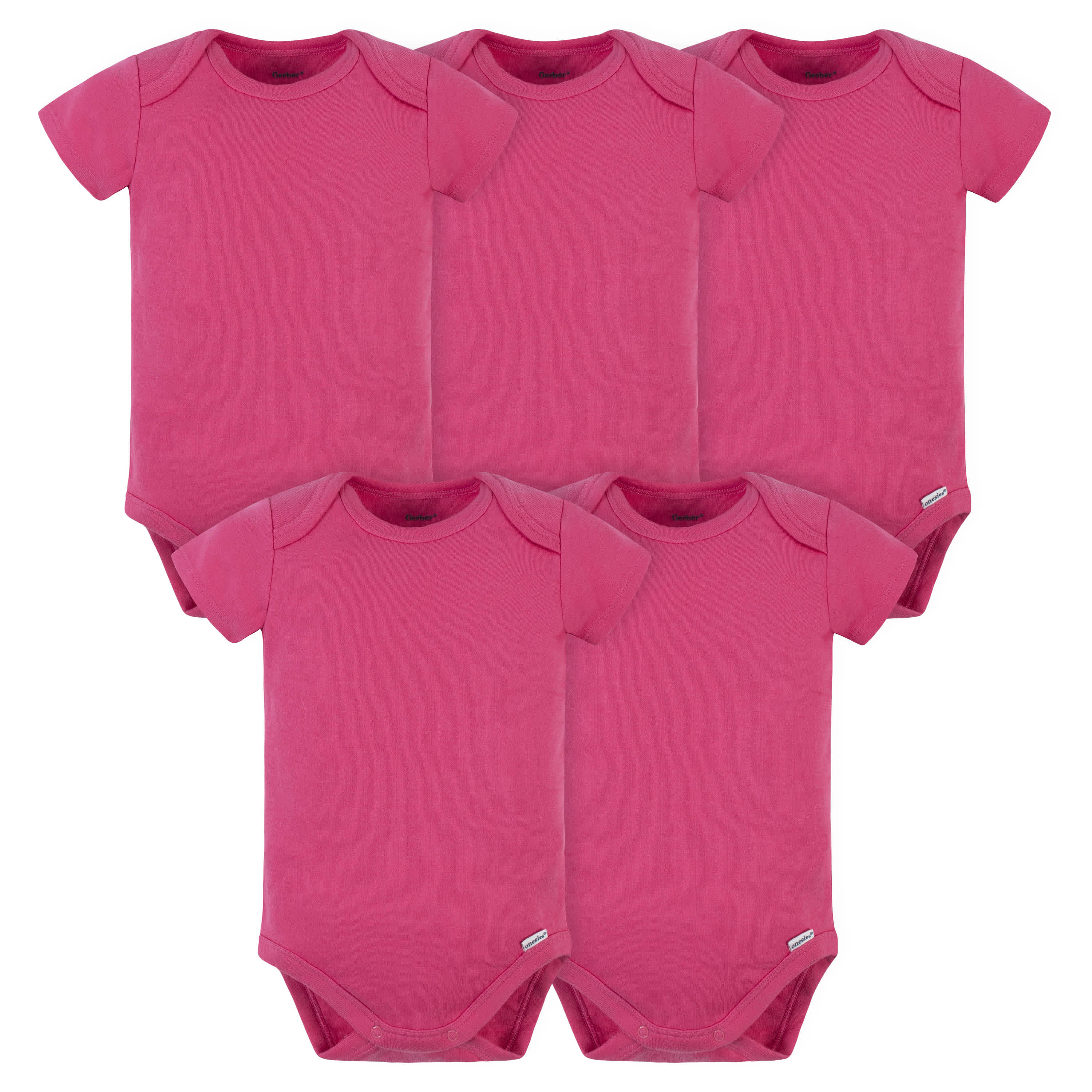 Onesies® Baby Girl 5-Pack Hot Pink Bodysuits – Gerber Childrenswear