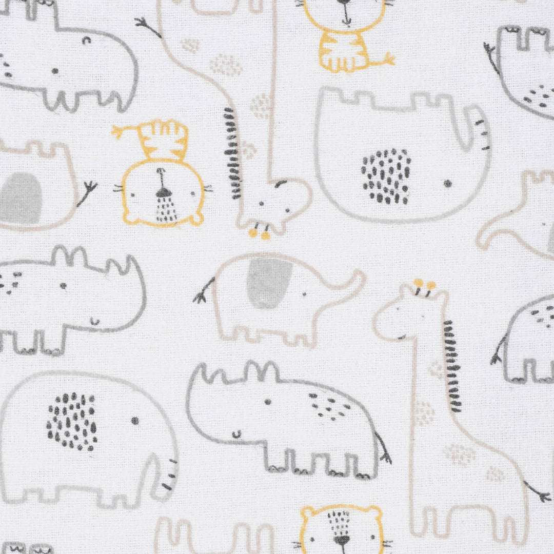 5-Pack Baby Boys Safari Animals Flannel Receiving Blankets-Gerber Childrenswear