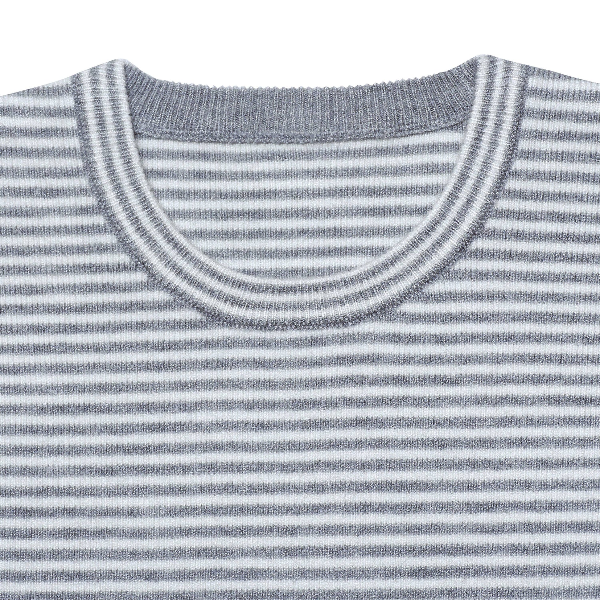 Infant & Toddler Boys Gray Heather Striped Sweater with Pocket-Gerber Childrenswear
