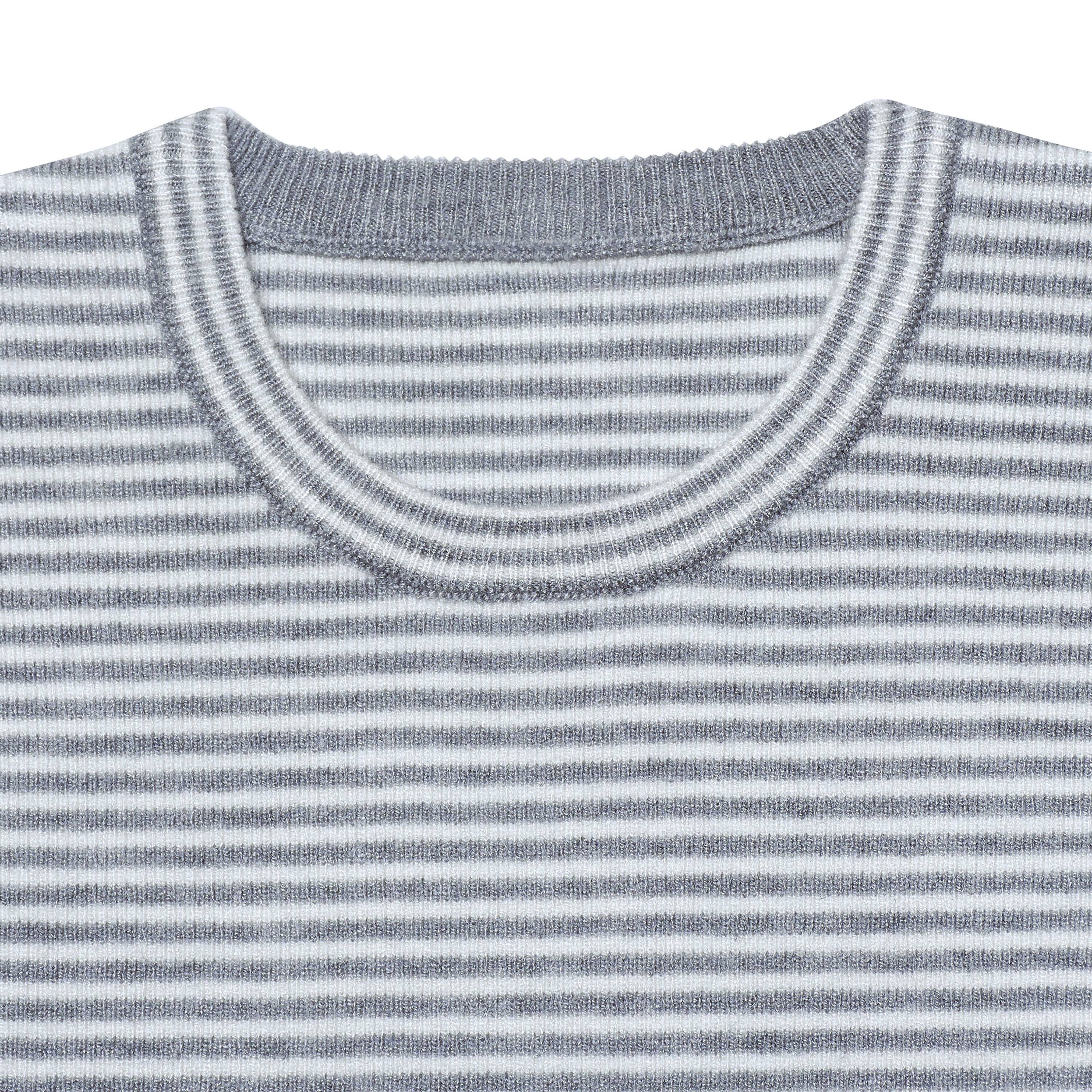 Infant & Toddler Boys Gray Heather Striped Sweater with Pocket-Gerber Childrenswear
