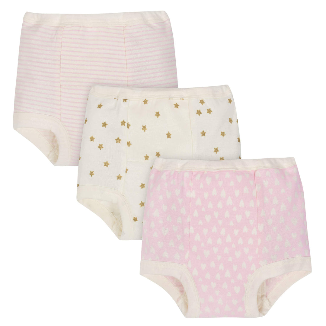 Gerber® 3-Pack Toddler Girls Stars and Hearts Training Pants-Gerber Childrenswear
