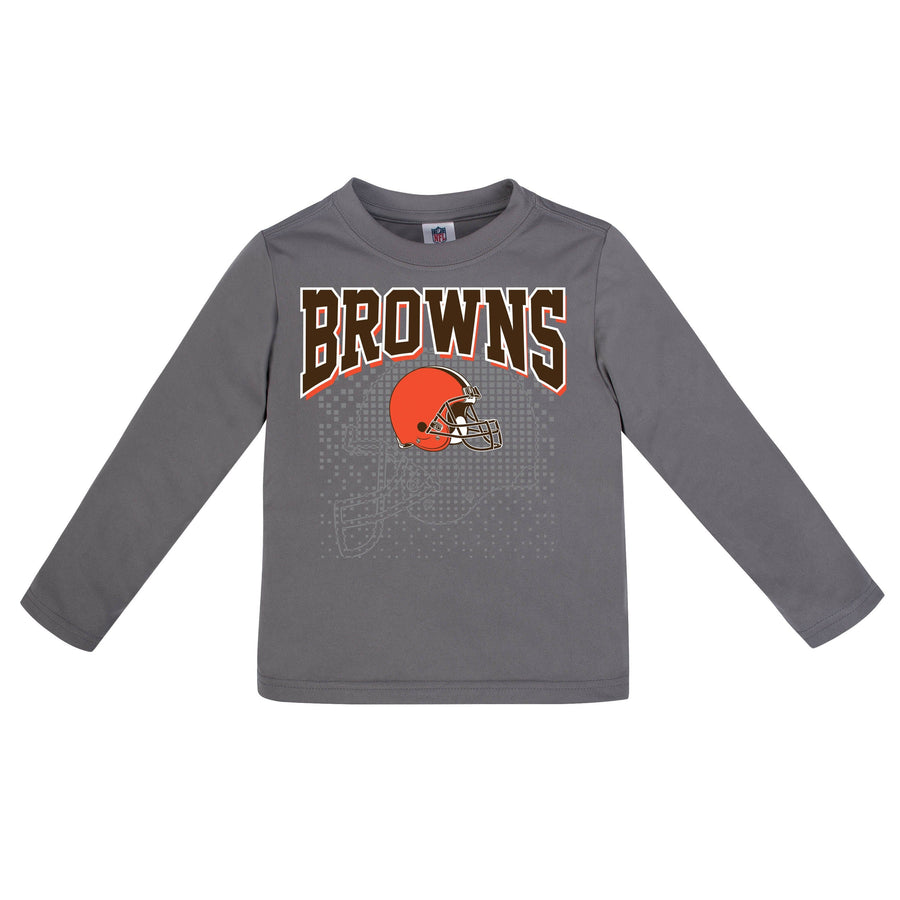 Cleveland Browns Boys Long Sleeve Tee Shirt-Gerber Childrenswear