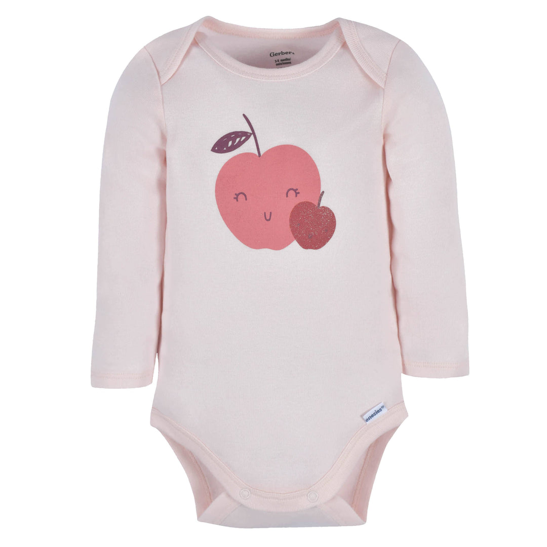 3-Piece Baby Girls Apple Bouquets Onesies® Bodysuits and Pants Set
