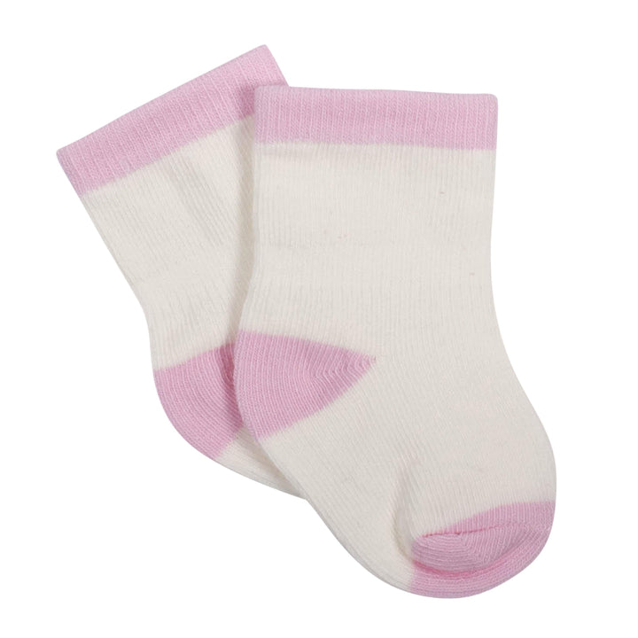 6-Pack Baby Girls Princess Jersey Crew Wiggle-Proof™ Socks-Gerber Childrenswear