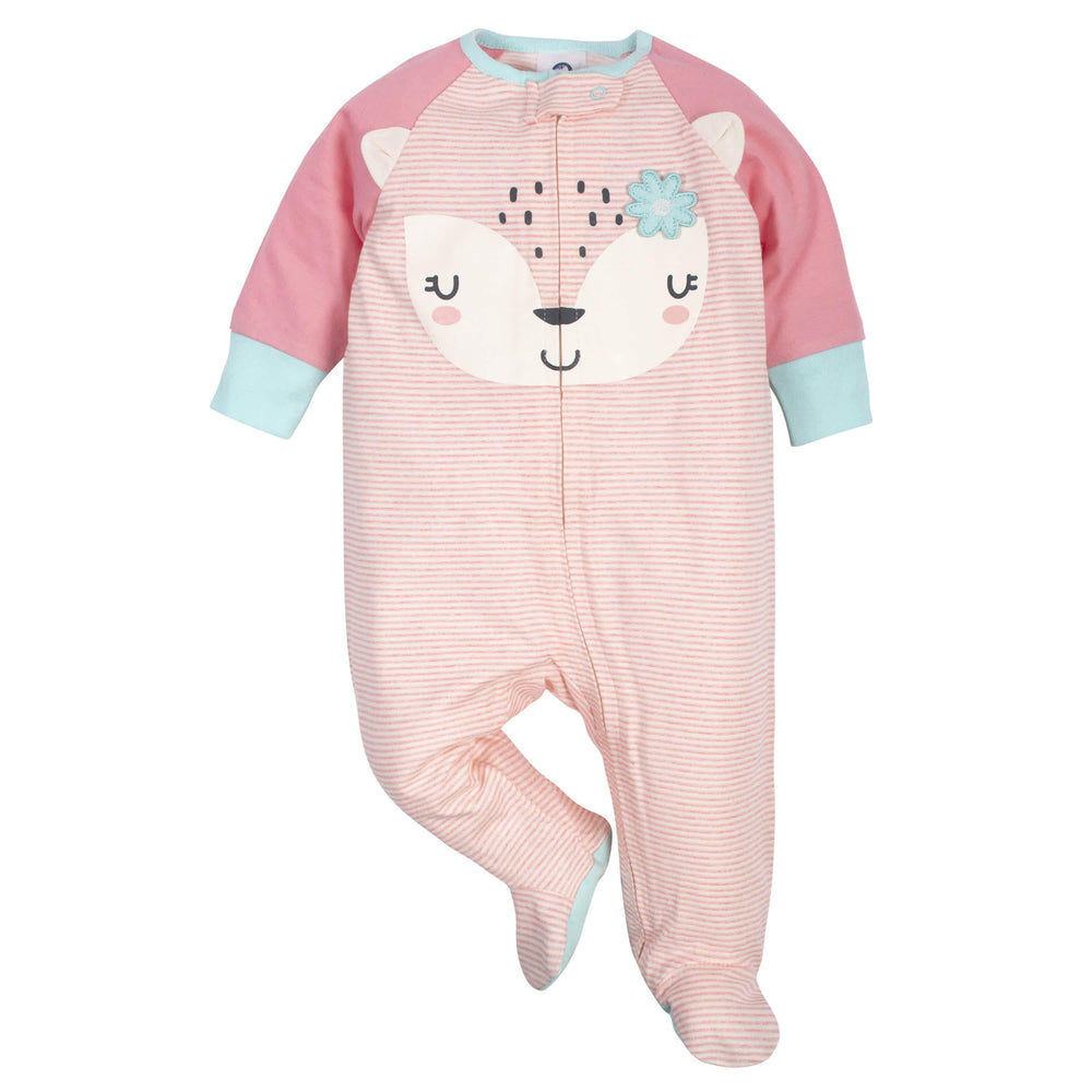 3-Pack Baby Girls Fox Sleep 'N Plays-Gerber Childrenswear
