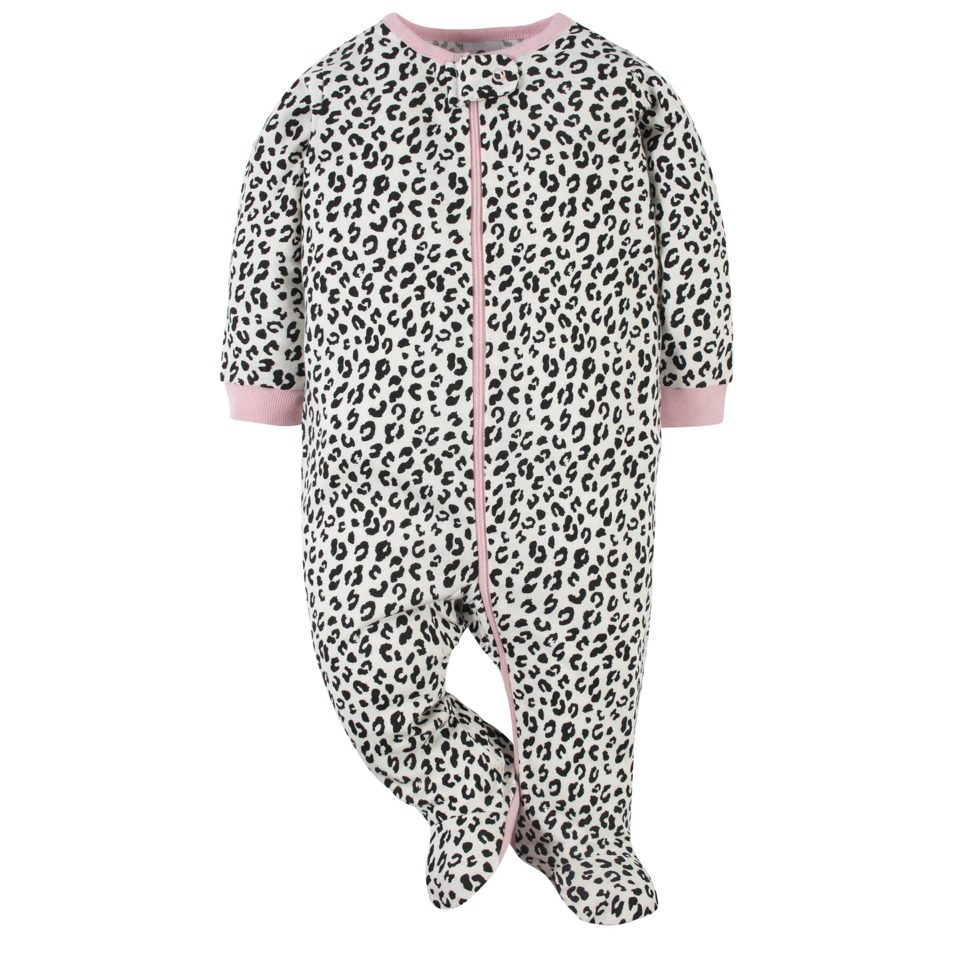 4-Pack Baby Girls Leopard Sleep 'n Plays-Gerber Childrenswear