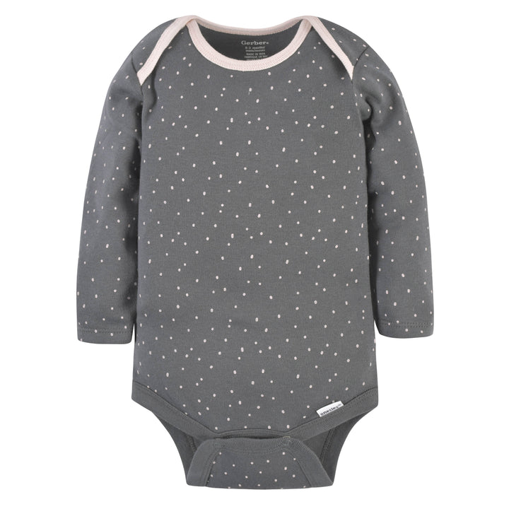 3-Pack Baby Girls Purrfectly Cute Long Sleeve Onesies® Bodysuits-Gerber Childrenswear