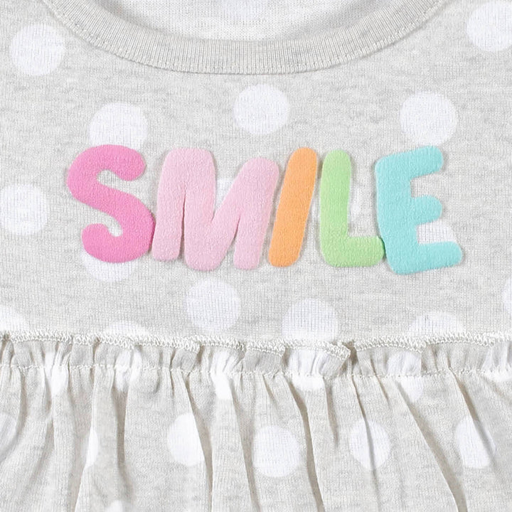 3-Piece Baby & Toddler Girls Dots Of Rainbows Dress, Diaper Cover & Headband Set-Gerber Childrenswear