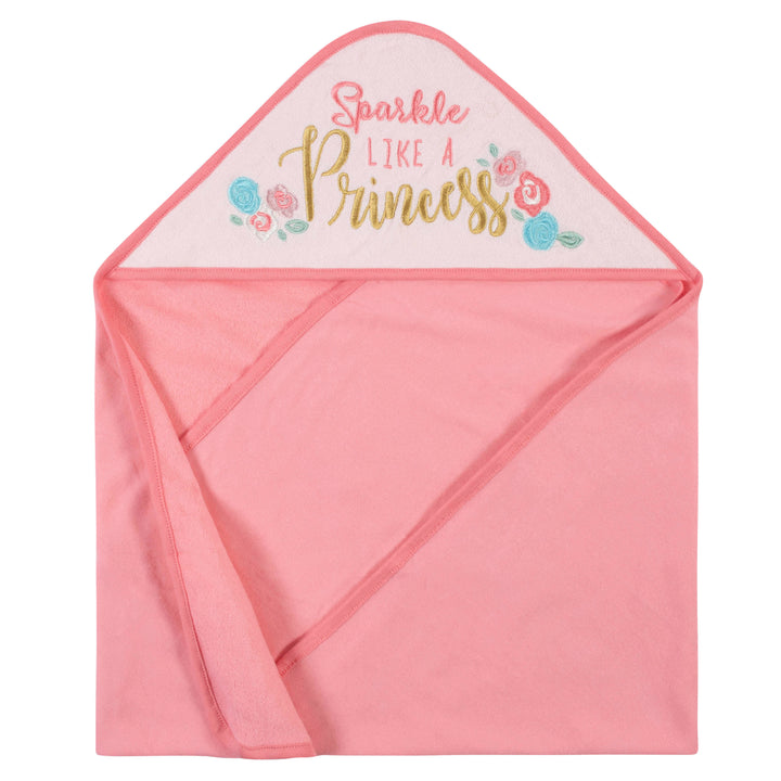 12-Piece Baby Girls Princess Hooded Towels & Washcloths Set-Gerber Childrenswear