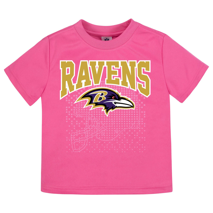 Baltimore Ravens Girls Short Sleeve Tee Shirt-Gerber Childrenswear