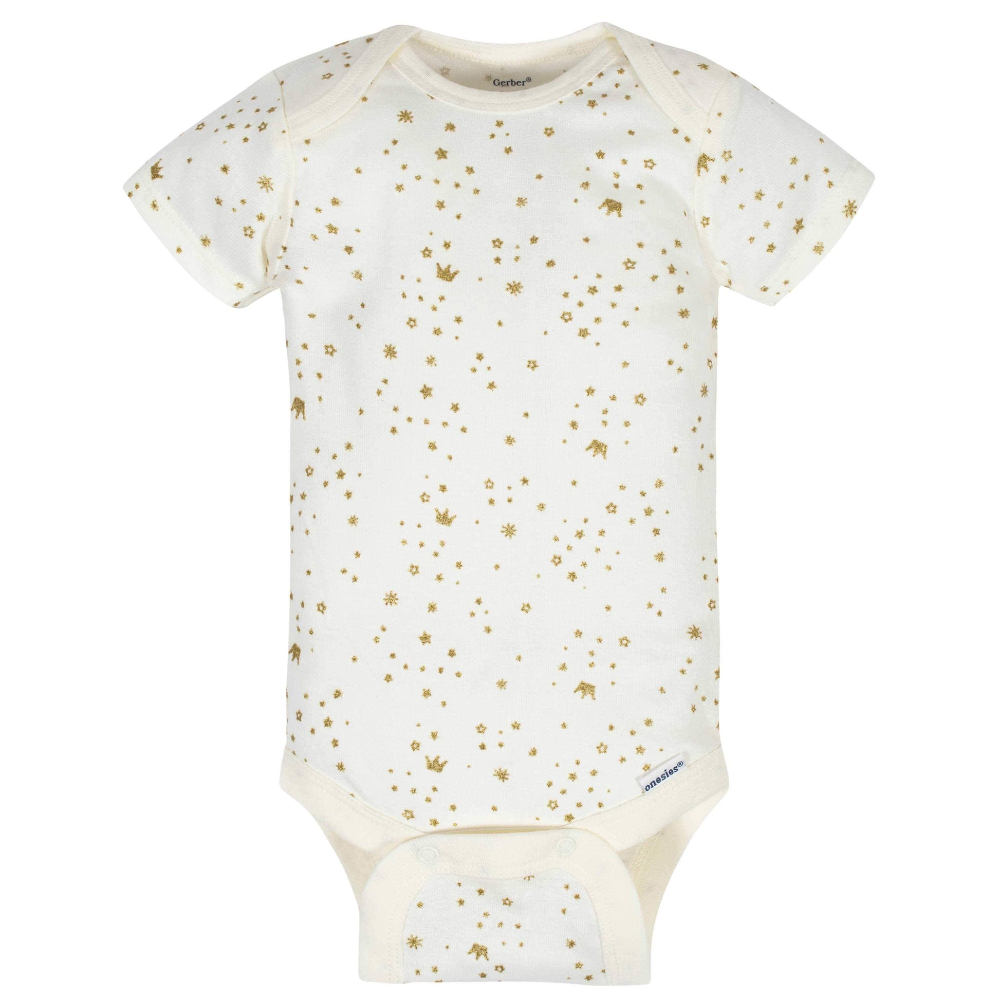 8-Pack Baby Girls Princess Short Sleeve Onesies® Bodysuits-Gerber Childrenswear