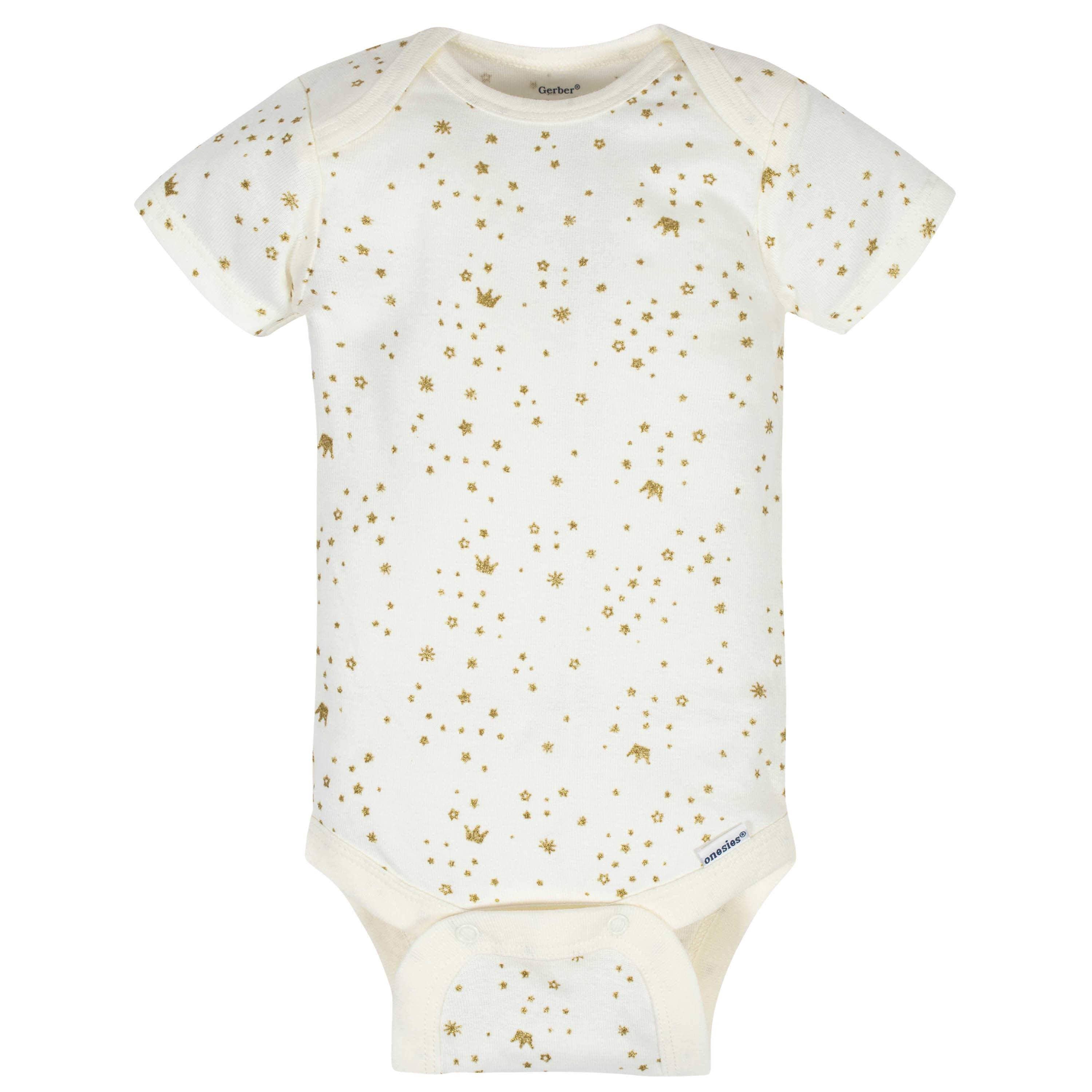 8-Pack Baby Girls Princess Short Sleeve Onesies® Bodysuits-Gerber Childrenswear