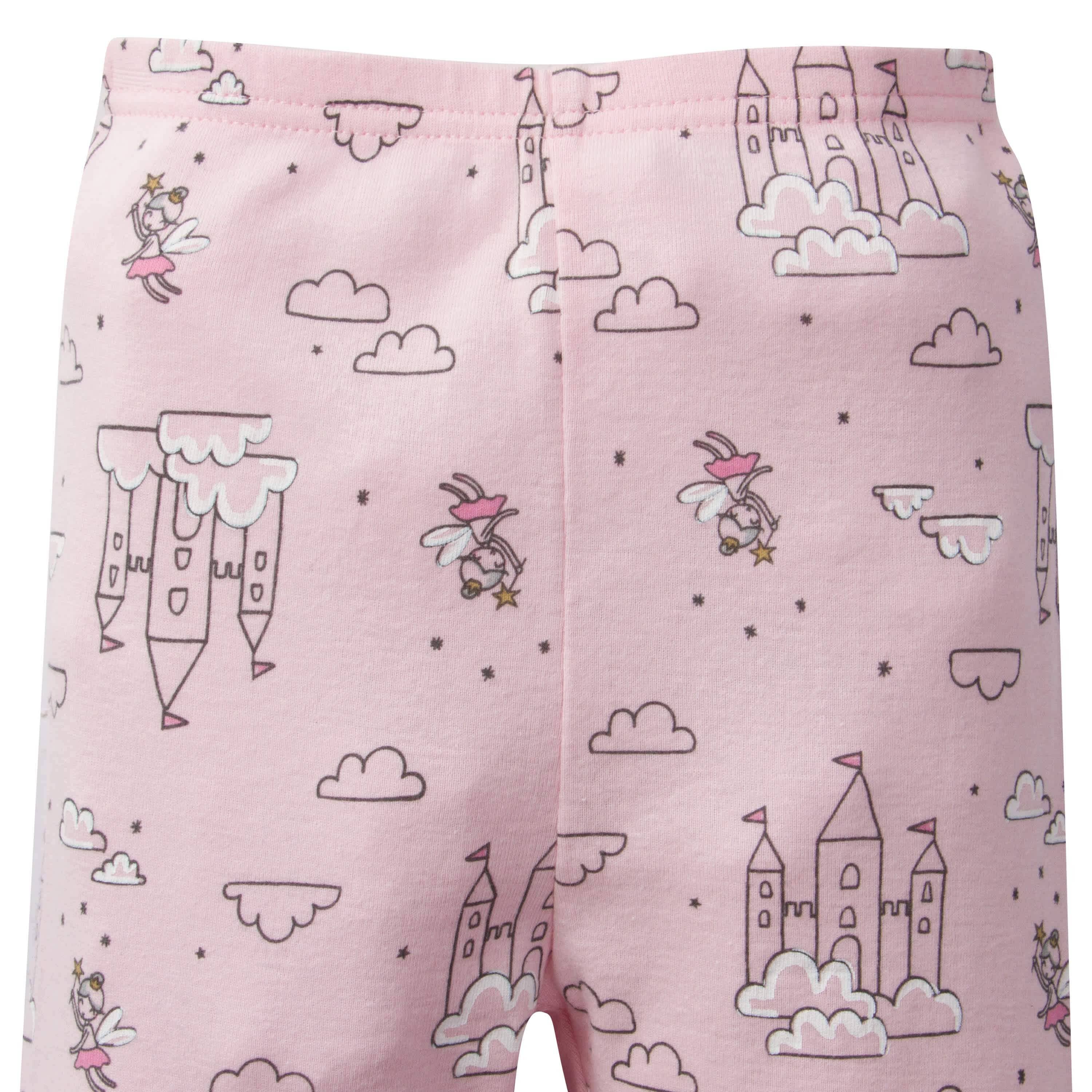 4-Piece Infant & Toddler Girls Castle Snug Fit Cotton Pajamas-Gerber Childrenswear