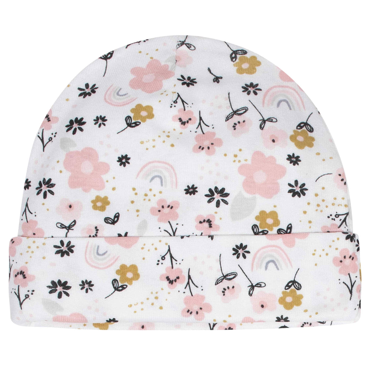 8-Piece Baby Girls Bear Caps & Mittens Set-Gerber Childrenswear